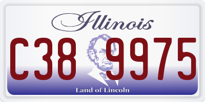 IL license plate C389975