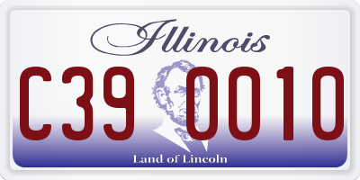 IL license plate C390010