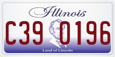 IL license plate C390196