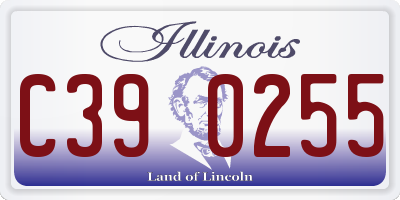 IL license plate C390255