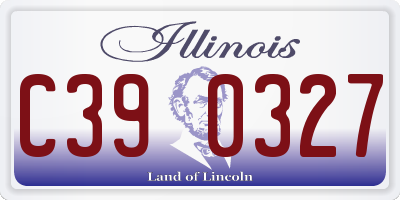 IL license plate C390327