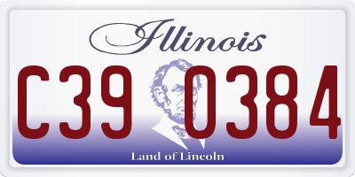 IL license plate C390384