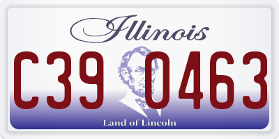 IL license plate C390463