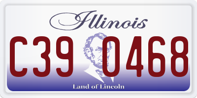IL license plate C390468