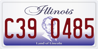 IL license plate C390485