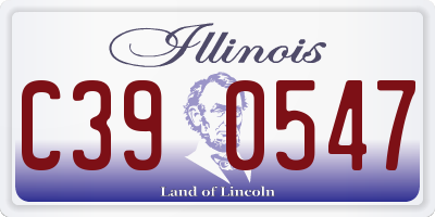 IL license plate C390547