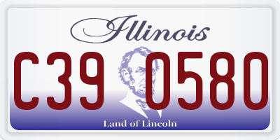 IL license plate C390580