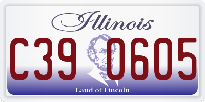 IL license plate C390605