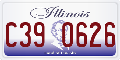 IL license plate C390626