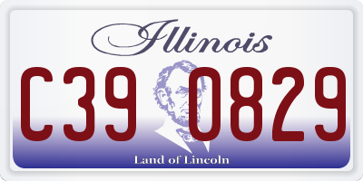 IL license plate C390829