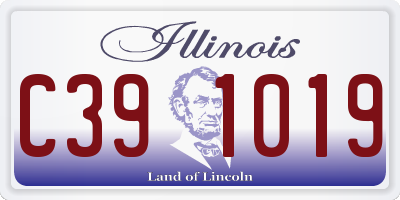 IL license plate C391019