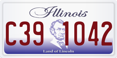 IL license plate C391042