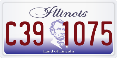 IL license plate C391075