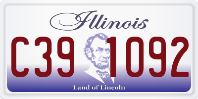 IL license plate C391092