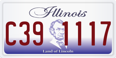 IL license plate C391117