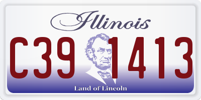 IL license plate C391413