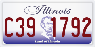 IL license plate C391792