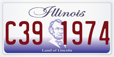 IL license plate C391974