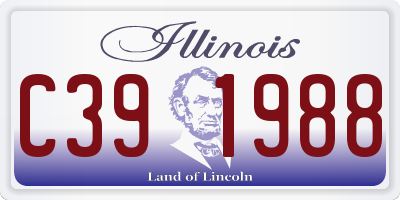 IL license plate C391988