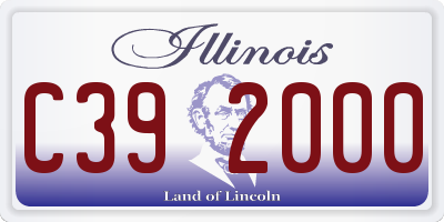 IL license plate C392000