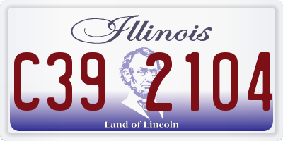 IL license plate C392104