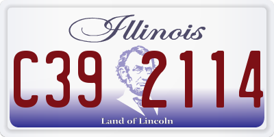 IL license plate C392114
