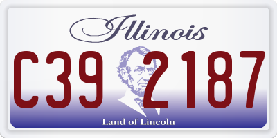 IL license plate C392187