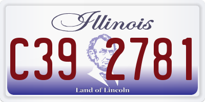 IL license plate C392781