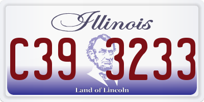 IL license plate C393233