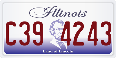 IL license plate C394243