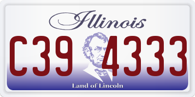 IL license plate C394333