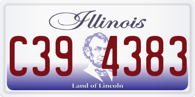 IL license plate C394383