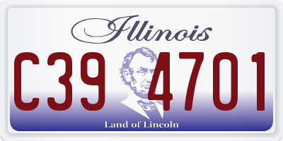IL license plate C394701