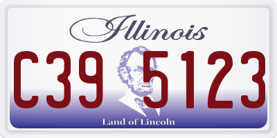 IL license plate C395123