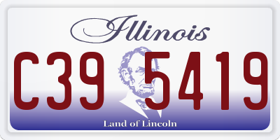IL license plate C395419