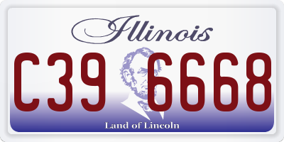 IL license plate C396668