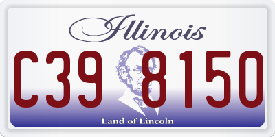 IL license plate C398150