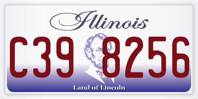 IL license plate C398256