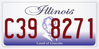 IL license plate C398271