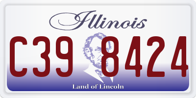 IL license plate C398424