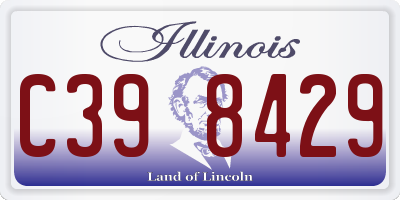 IL license plate C398429