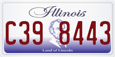 IL license plate C398443