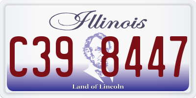 IL license plate C398447
