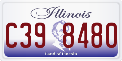 IL license plate C398480