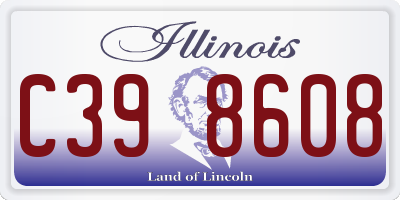 IL license plate C398608