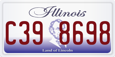 IL license plate C398698