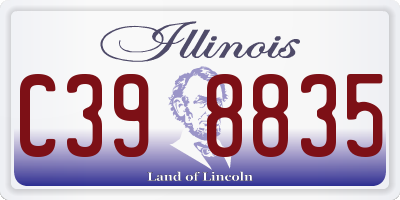 IL license plate C398835