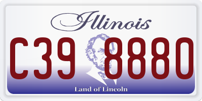 IL license plate C398880