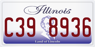 IL license plate C398936