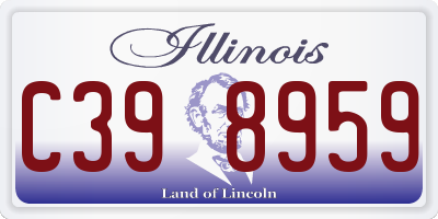 IL license plate C398959
